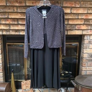 NWT K petite Collection black dress with Jacket 6P